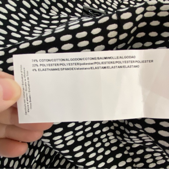 Joseph Ribkoff straight leg pull on pants black with white dots - Picture 12 of 13